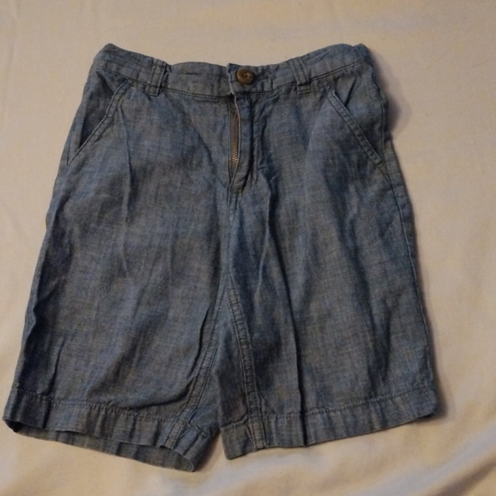 Old Navy denim color thin twill shorts boys size 7